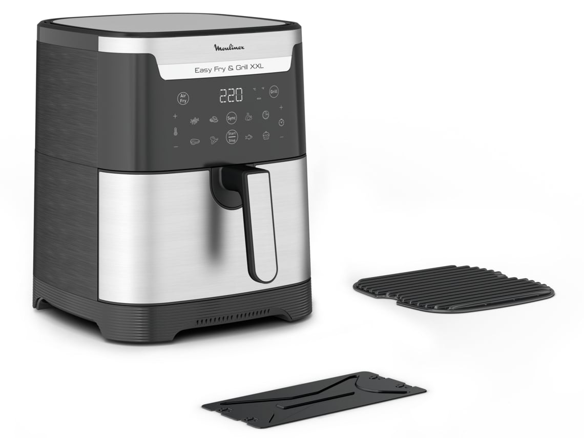2594255b12837452deb53cadaa7ec7b0f882683d.jpg Fritadeira sem Óleo MOULINEX Air Fryer Easy Fry Grill XXL EZ801D10 (6.5L - Preto) - Imagem 1