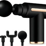 Massageador Elétrico Pistola Muscular Profissional Recarregável 4 Ponteiras Massagem Relaxante Alívio Dores Pós-Treino
