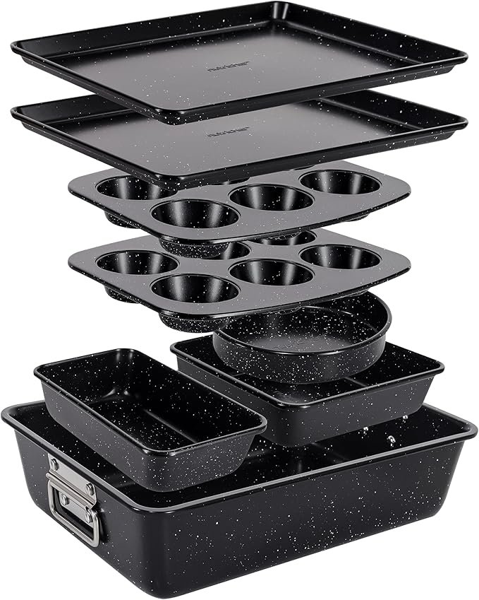 jjj.jpg NutriChef Conjunto de assadeiras empilháveis de 8 peças - Imagem 1